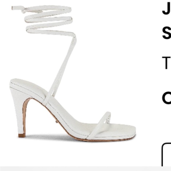 Tony Bianco Shoes - Tony Bianco White Wrap-Around Strappy Heels